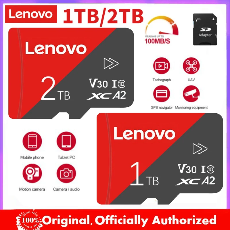

2023 Top Lenovo Original Micro Mini SD TF Flash Card A2 V30 512G 1TB 2TB Fast-Speed Memory Card For Games 4K Camera Smartphone