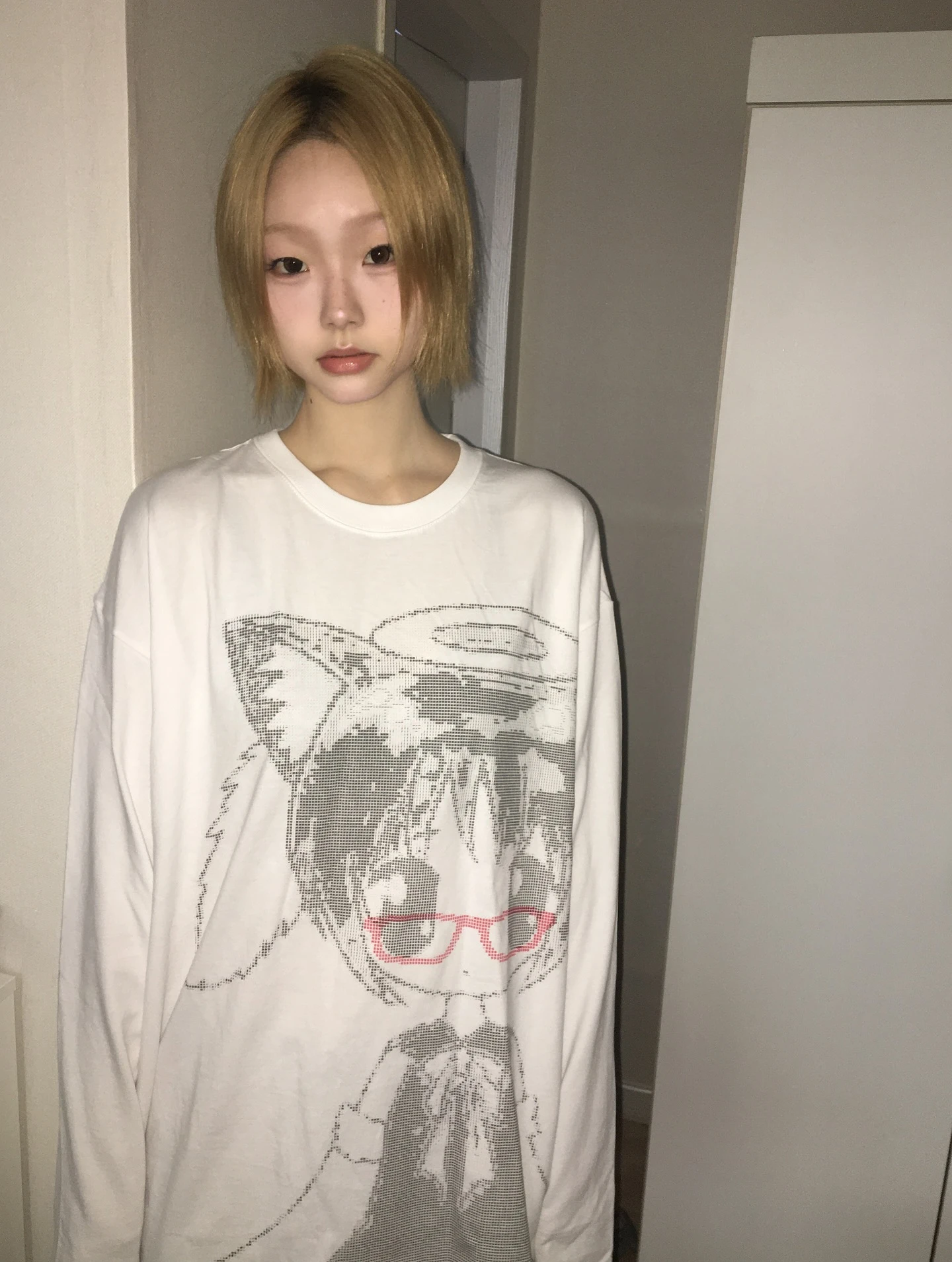Karrram Japanisches Y2k Anime Print T-Shirt 2000er Koreanischer Stil Langarm-T-Shirt Vintage Harajuku Cutecore Weiße Oberteile Kawaii 00er – Detail 4