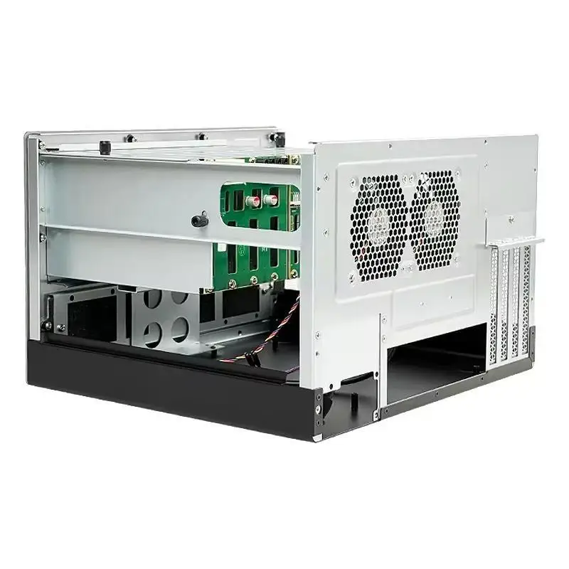 8베이 MATX NAS 서버 케이스 미드 타워 타입-C 인터페이스 플렉스 1U 전원 공급 장치 USB3.0 타입-C 인터페이스 전면 포트 및 팬