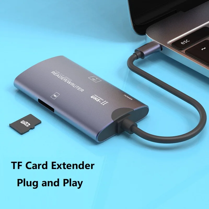TF CF 메모리 카드 리더 2 in 1 USB 타입-C to CF 마이크로 SD 카드 어댑터 컴팩트 플래시 아이폰 17 16 15 삼성 리얼미 등용