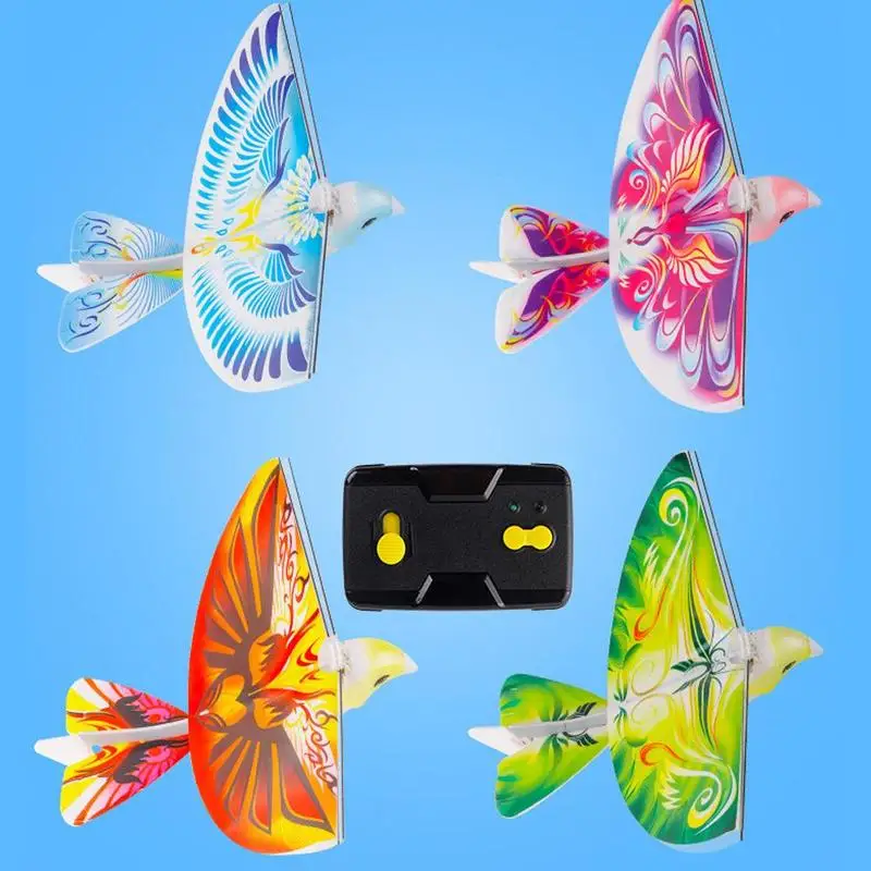 Electronic Bird Toys 2.4 GHz Remote Control Birds Mini RC Drone Electronic Flying Helicopter Aircraft Simulation Bird with Lights Kid's Toys Gifts