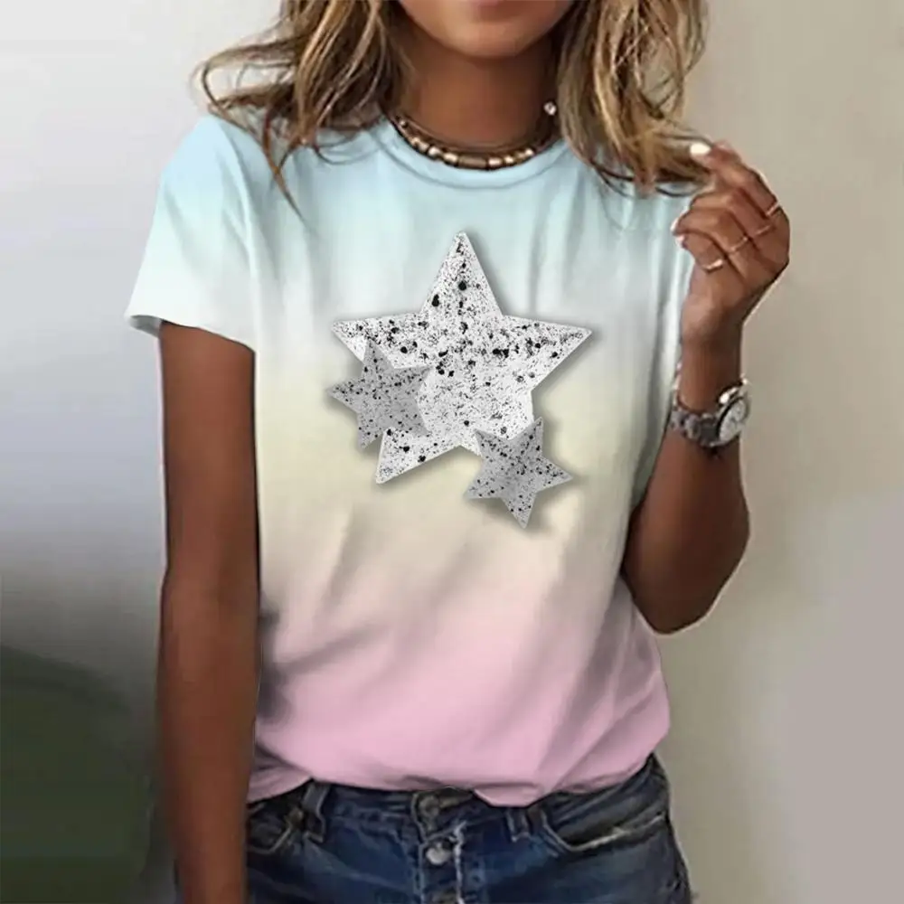 

Fashion Graphics T Shirt For Women Summer Fashion Casual Short Sleeve Top Women Loose Streetwear Female Harajuku Clothing Blouse