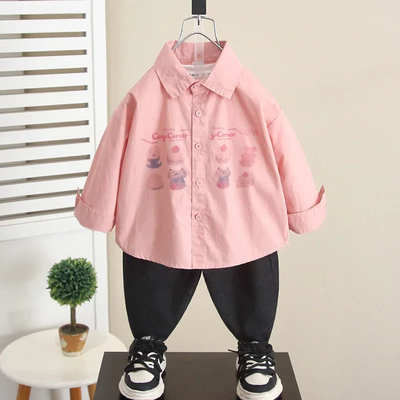 Thin Long Sleeve Children's Shirt Spring Autumn Style Baby Boy Clothes New Hot Sale Of The Season Korean System Spring Summer Fa