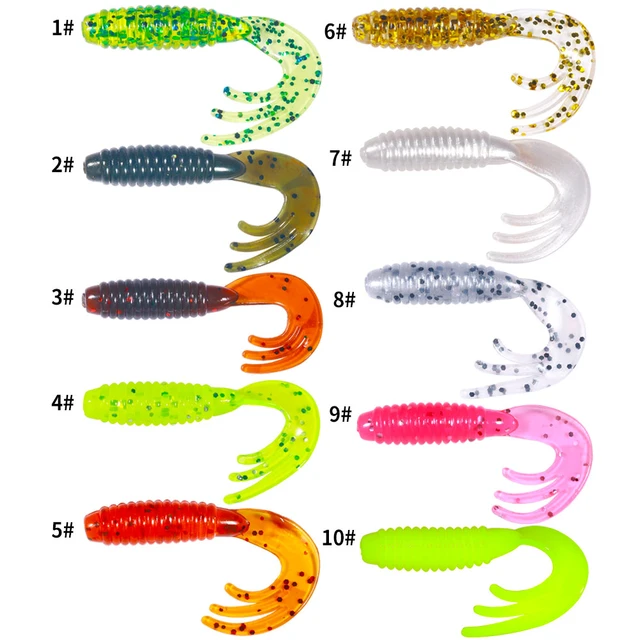 10/20pcs 4cm 5.5cm Soft Silicone Fishing Lure Minnow Saltwater Freshwater  Worms Wobblers Artificial Bait Bass Tackle Jigs