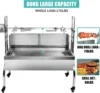 Steel Rotisserie Grill with Back Cover Guard, 25W Motor Small Pig Lamb Rotisserie Roaster, 37'' 2 in 1 BBQ Charcoal Rotisserie G 5