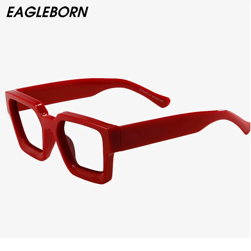 

New European Beauty Korea Personality Trend Large Frame Sunglasses Women Fashion No Degrees Frame Personality Women TR Glasses