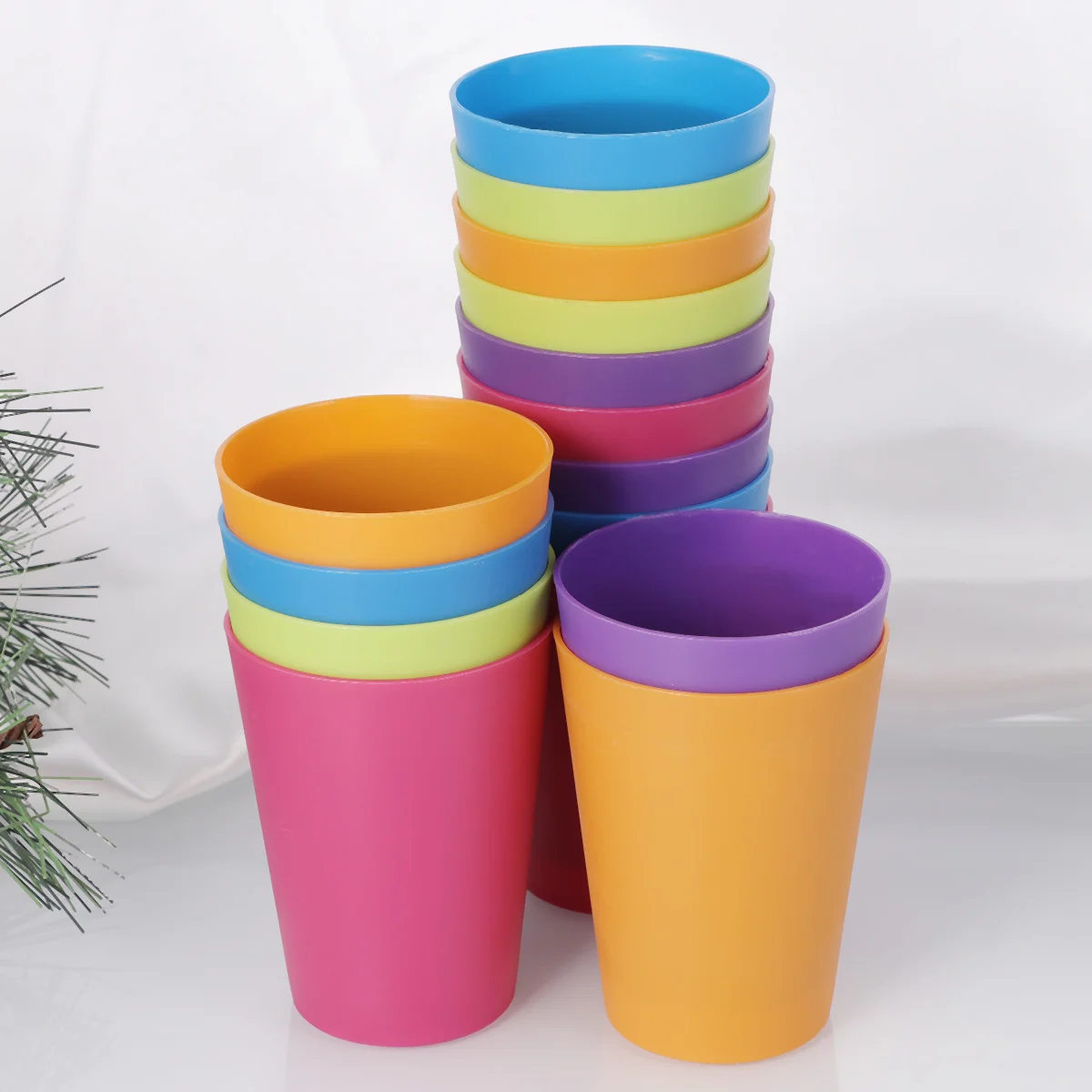 

Cups Plastic Reusable Unbreakable Tumblers Party Water Drinking Colorful Neon Cup Tea Tumbler Glasses Multi Shot Homemug