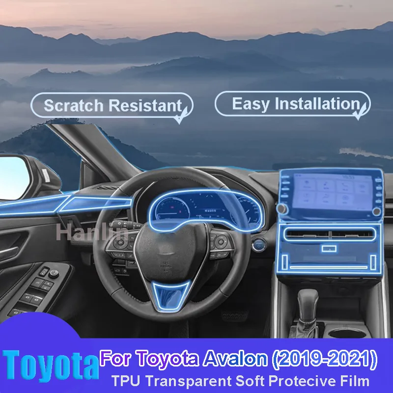 

For Toyota Avalon (2019-2021) Car Interior Center Console Transparent TPU Protective Anti-scratch Repair Film Car Sticker