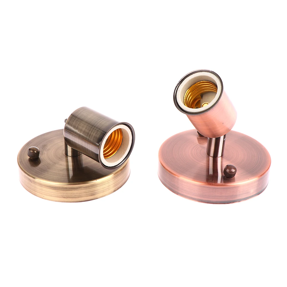 Lamp Socket Holder Lamp Base E27 Light Socket Antique Metal Lamp Socket Holder For E27 Edison Incandescent 1pcs