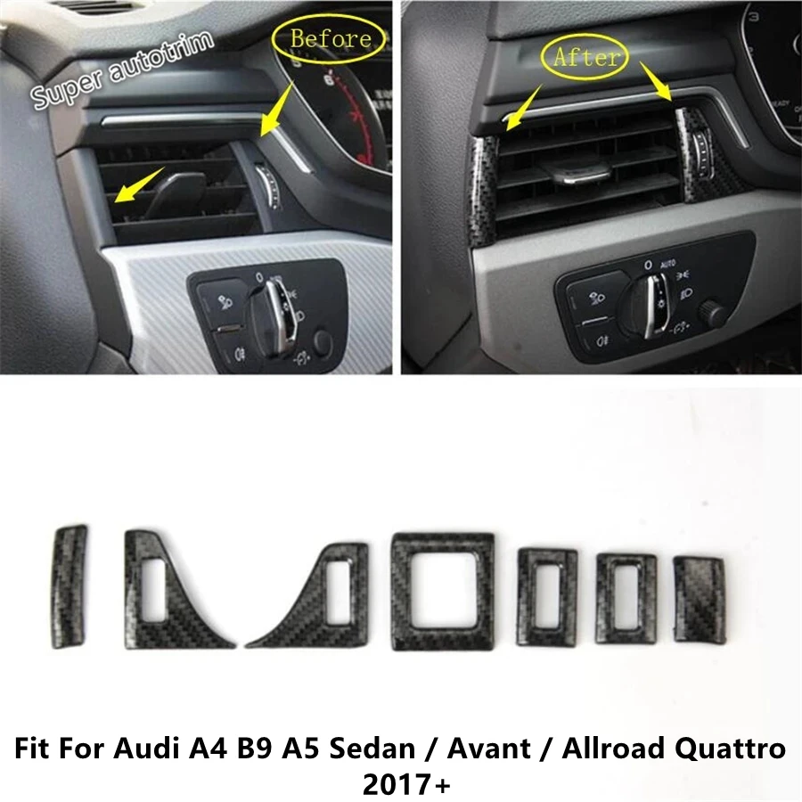 

Dashboard Air AC Conditioning Outlet Vent Cover Trim Accessories Fit For Audi A4 B9 A5 Sedan / Avant / Allroad Quattro 2017-2020