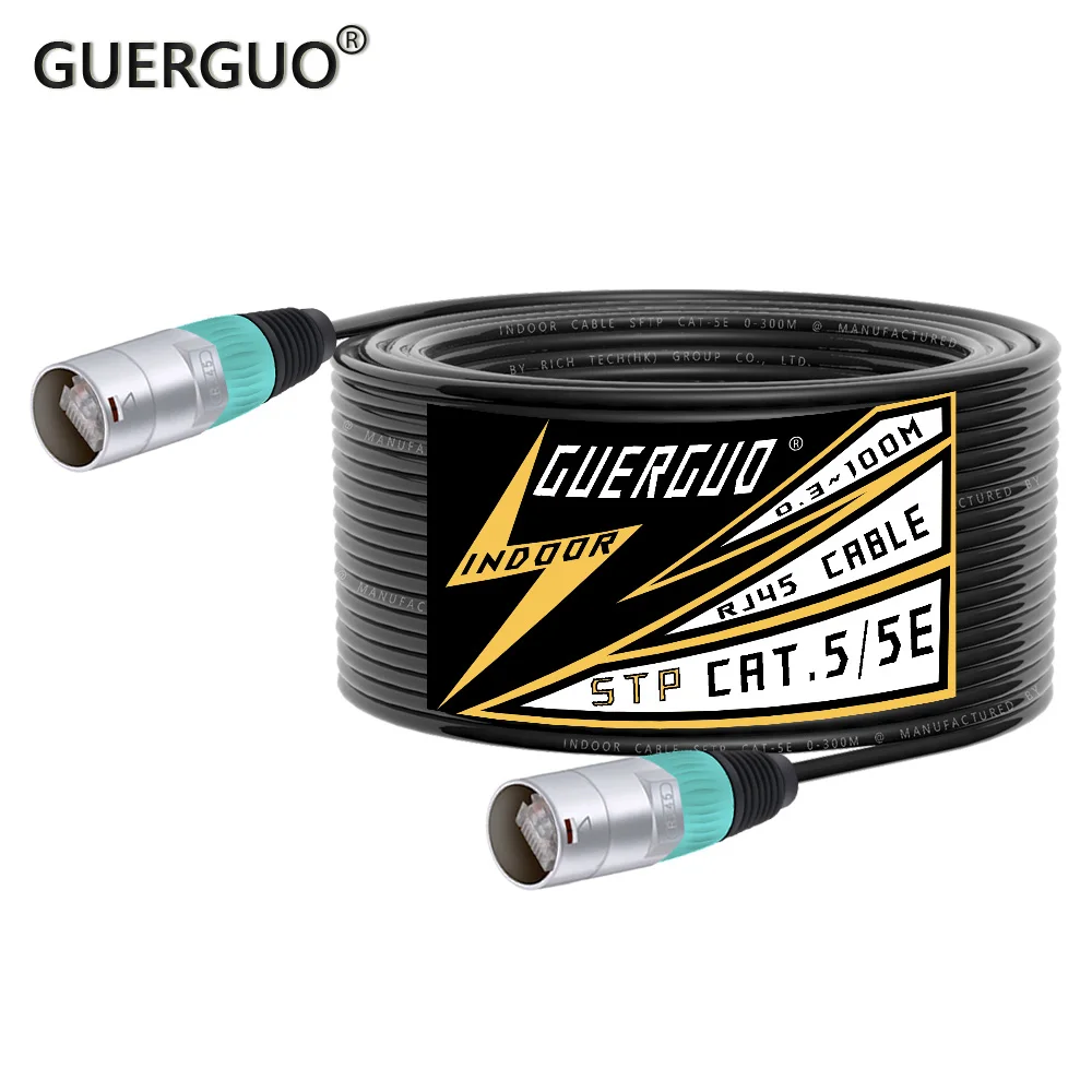 0.3M-100M CAT5/CAT5E RJ45 Stage Ethernet Extension Shielded Cable