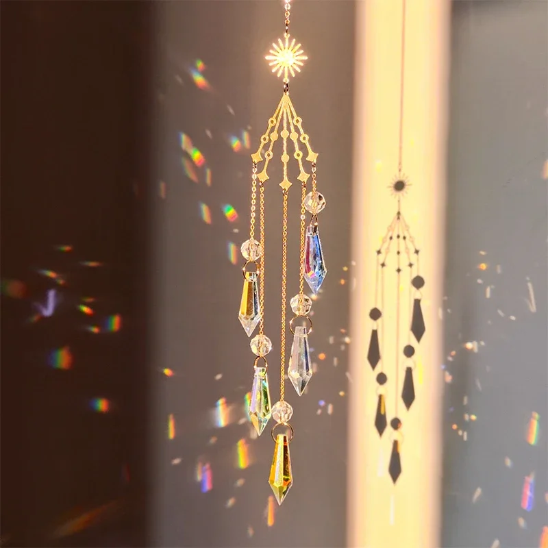 Cosmic Themed Crystal Pendant Suncatcher Galaxy Sun Catcher Rainbow Light Spot for Room Balcony Window Christmas Tree Decoration