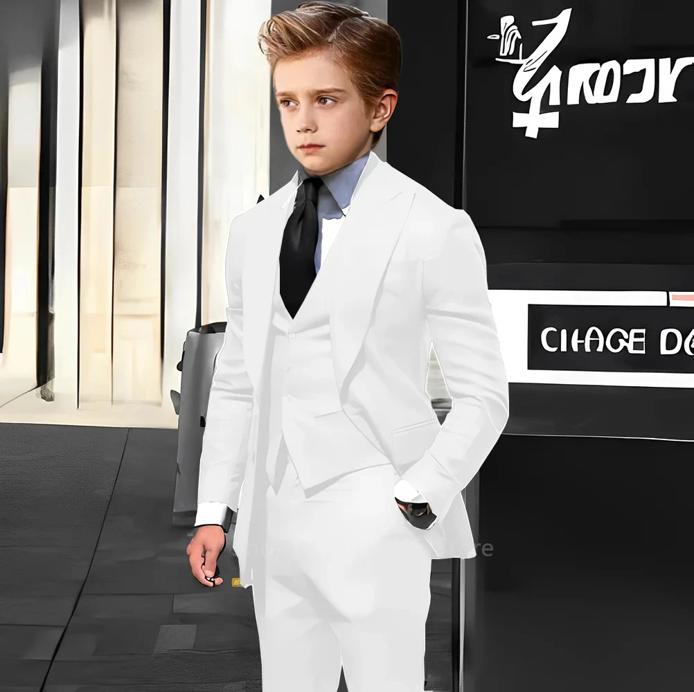 Kids Wedding Suits for Boys Easter Church Blazer Vest Pants Children Graduation Party Prom Tuxedo Teenager Flower Dress Costume