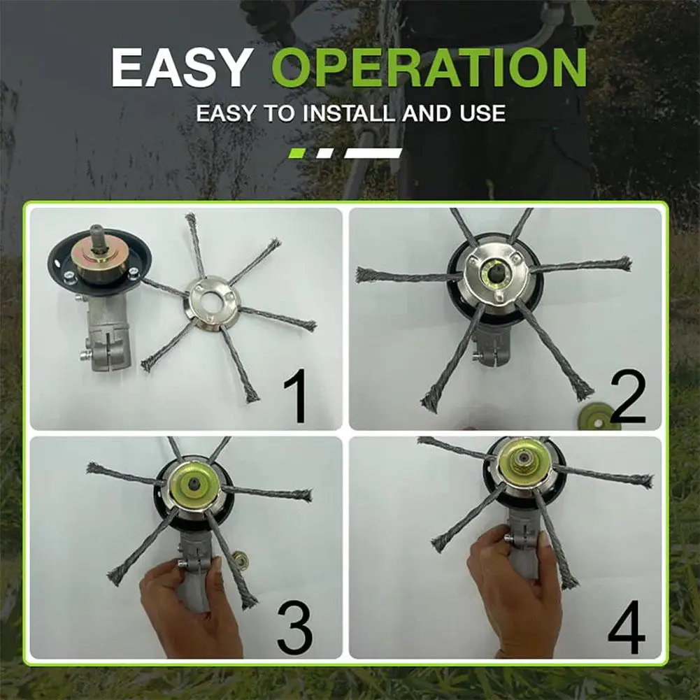 Steel Wire Trimmer Head for Cordless Grass Trimmers Garden Accessory