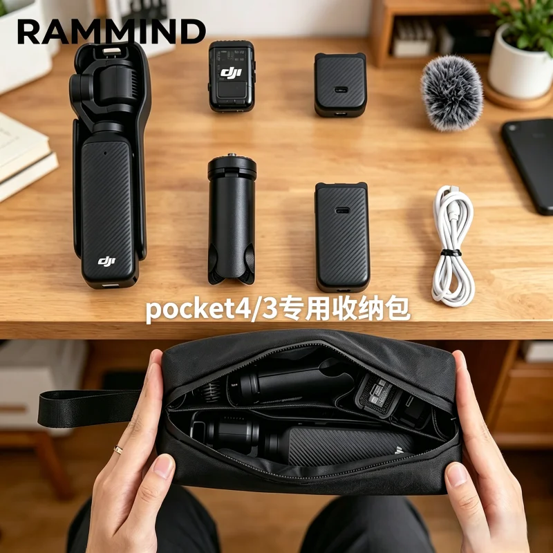 Compact PU Storage Pouch Bag for Osmo Pocket Accessories