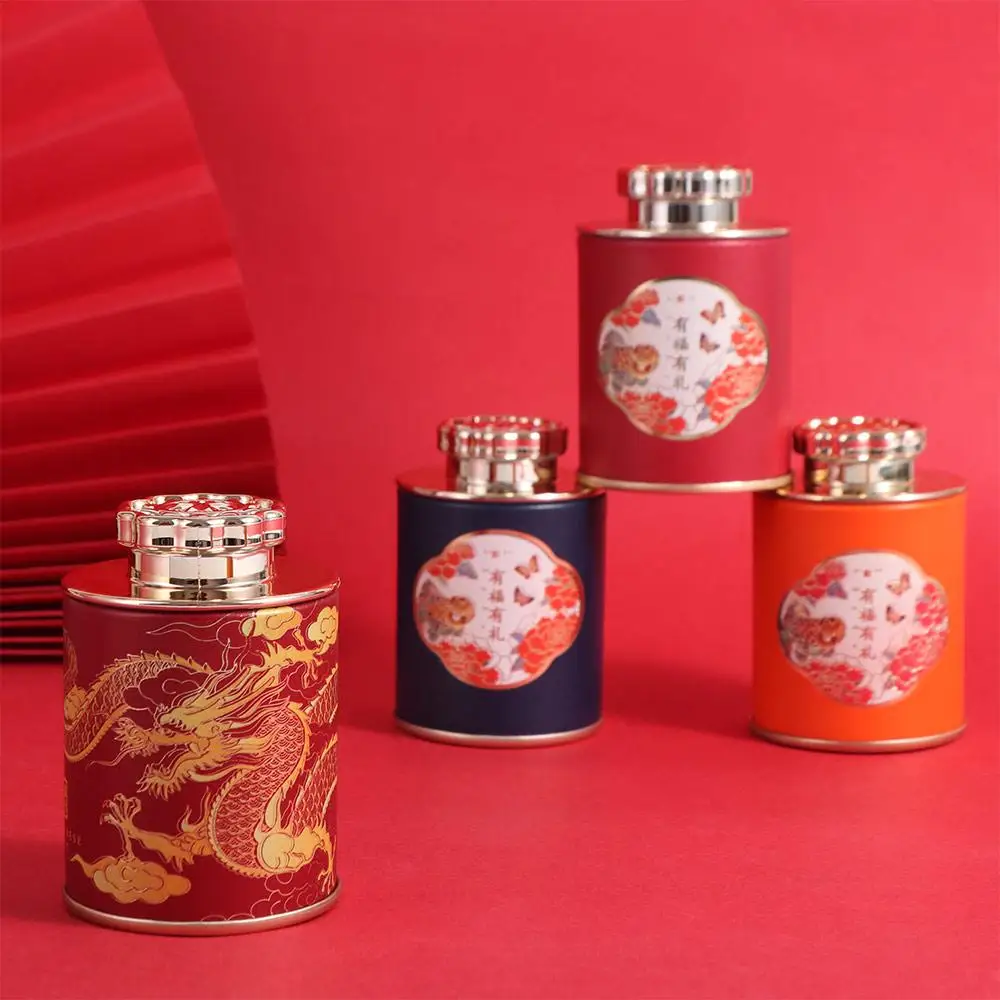 Storage Can Paper Empty Tea Tin Can Portable Mini Tea Canister Exquisite Small Packaging Box Home tea tin box tea canister