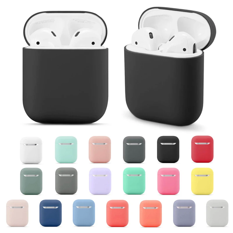 

Soft Silicone Case Earphones for Apple Airpods 1 2 case Bluetooth Wireless Earphone Protective Cover Box for Airpods 1 2 Box Bag