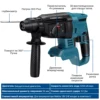 Drillpro 6200RPM 26mm Brushless Electric Hammer Impact Drill Multi-function Rotary Electric for Makita 18V Battery Power Tool 2