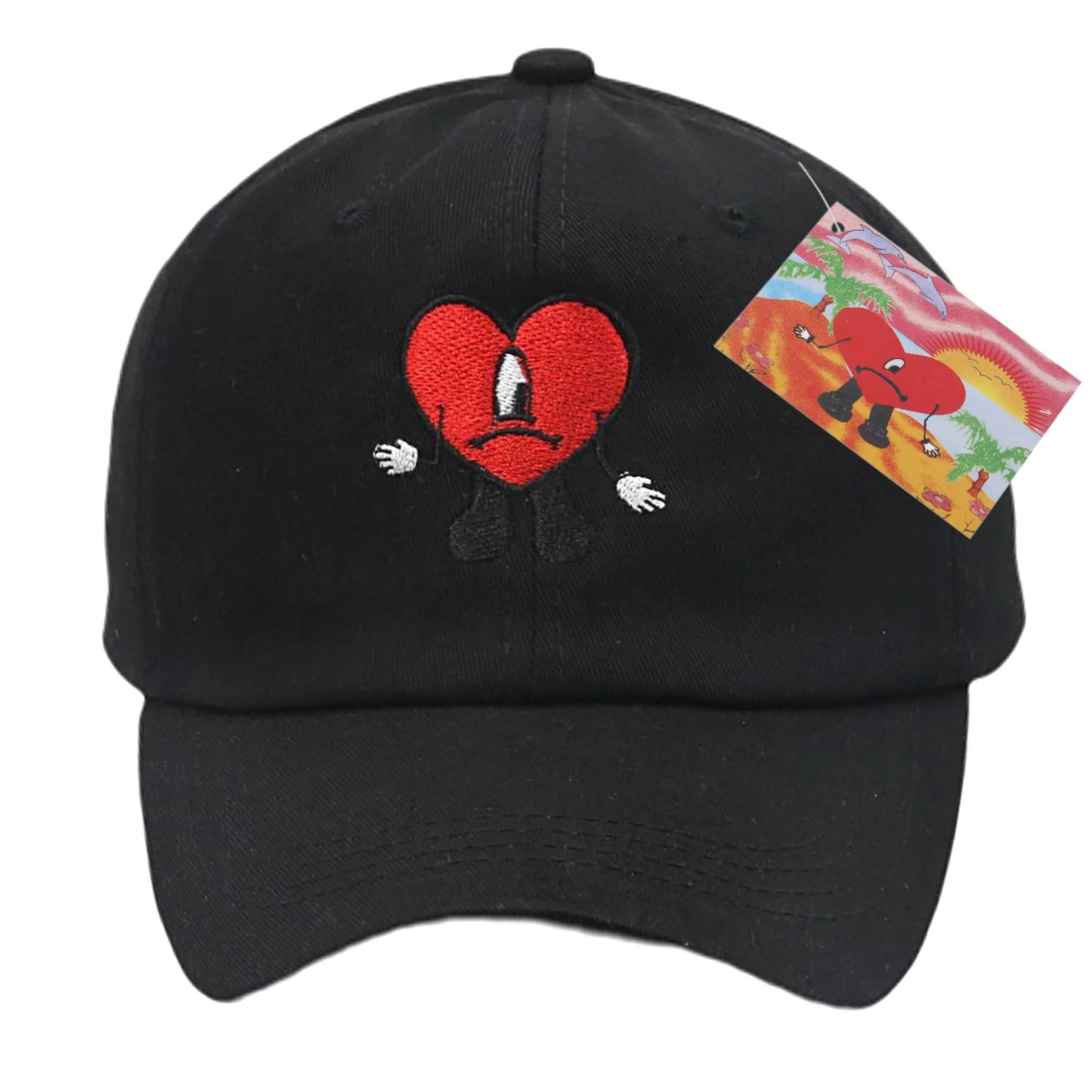 Bad Bunny baseball cap Embroidered Cotton Adjustable Dad Hat summer women peaked cap trucker hats