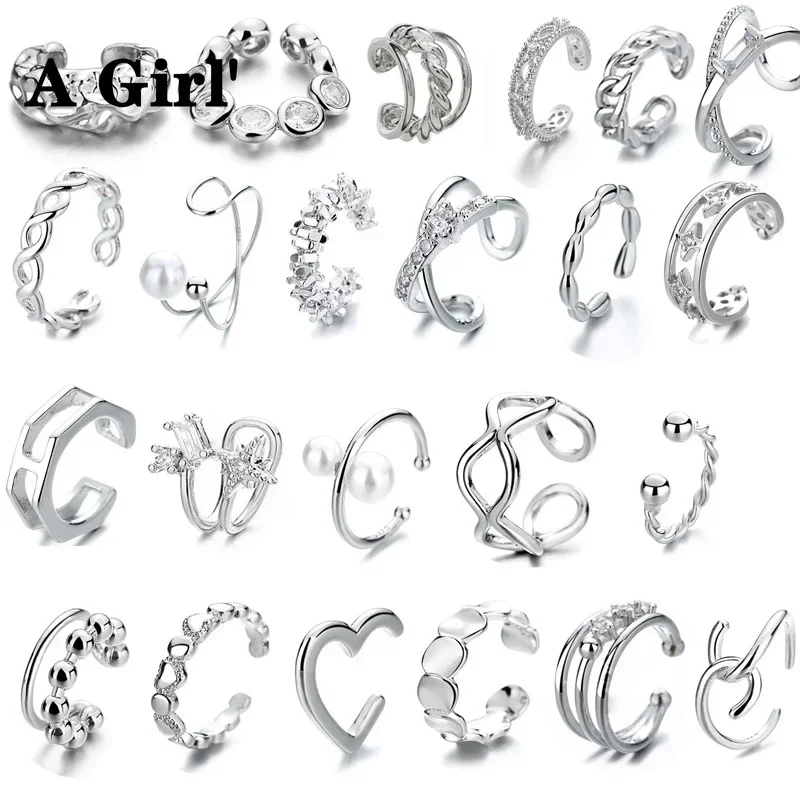 Zircon clips for Women Small Hoop Earrings Ear Bone Tiny Ear Nose Ring Girl Hoops Ins Geometric Earrings Clip