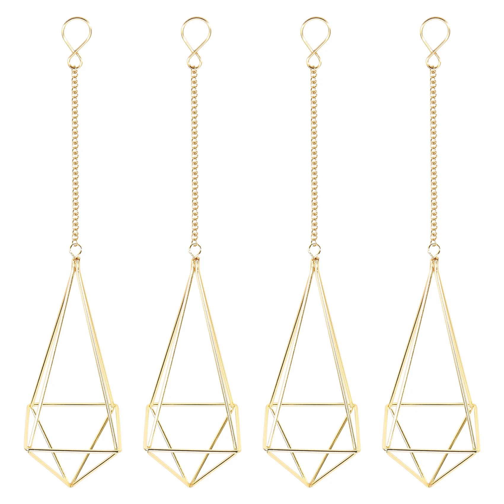 

4 Packs Air Plant Hanging Holder Himmeli Decor Geometric Planter Hanging Airplants Rack Tillandsia Hanger Stand