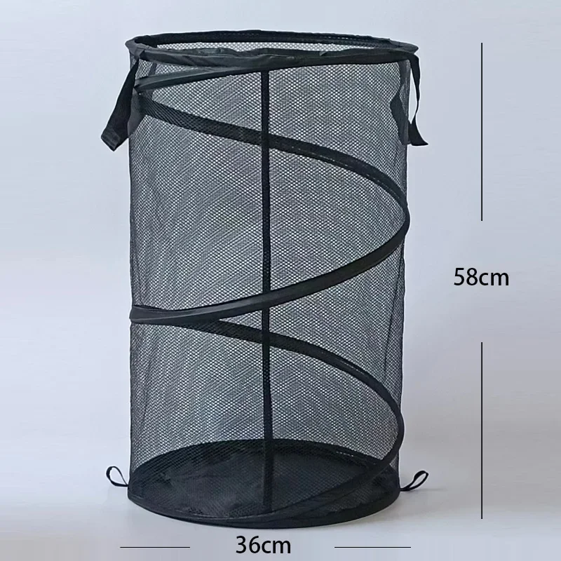 Large Oxford Foldable Dirty Cloth Basket Convenient Floor standing Mesh Breathable Handheld Cloth Foldable Storage Basket 2