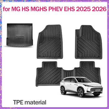 Tappetino per auto per MG HS MGHS PHEV EHS Hybrid 2024 ~ 2026 TPE Piede Rivestimento interno Tappetino per bagagliaio impermeabile Tappeto Tappeto personalizzato Accessori