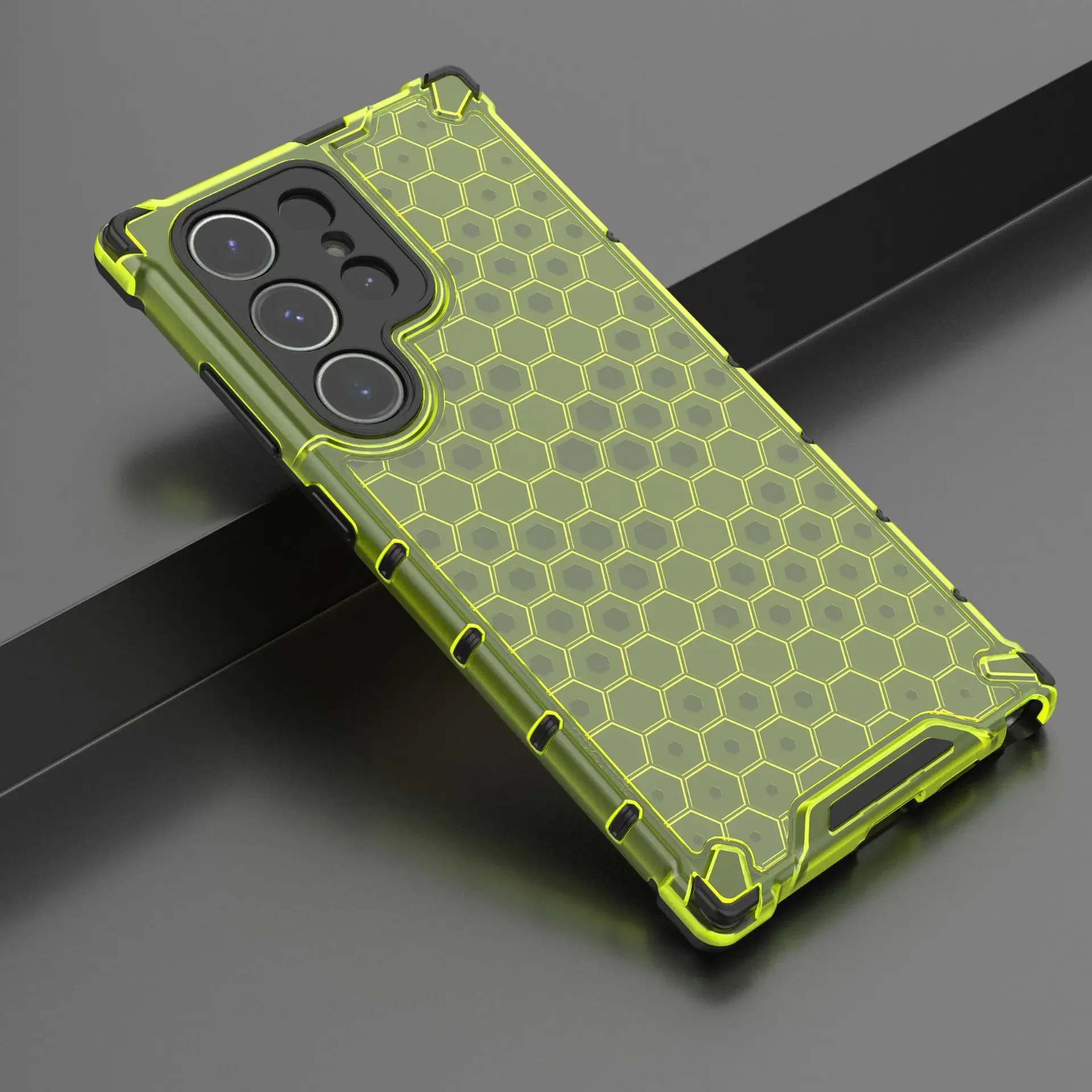 2-in-1 Full Protection Shockproof Translucent Phone Case with Hard Armor Cover