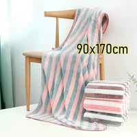 Stripe Super Soft Bath Towel 90 x 170 cm Bathroom Towel Gym Towel Sports Towel Beach Towel Super Absorbent 1pc 1