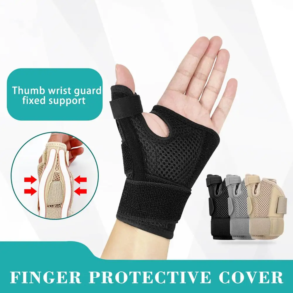 FlexibleSplintWristThumbSupportBraceForTendonitisArthritisBreathableThumbProtector