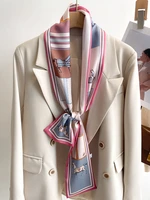 Fashion Small Silk Scarf Women Spring Autumn Summer Small Scarf Korean Style Tie Bag Headband Decoration Neck Scarf 2