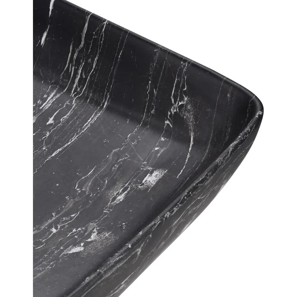 23 "x15.4" container sink rectangle - marble bathroom sink above countertop, ceramic washbasin, artistic basin 6