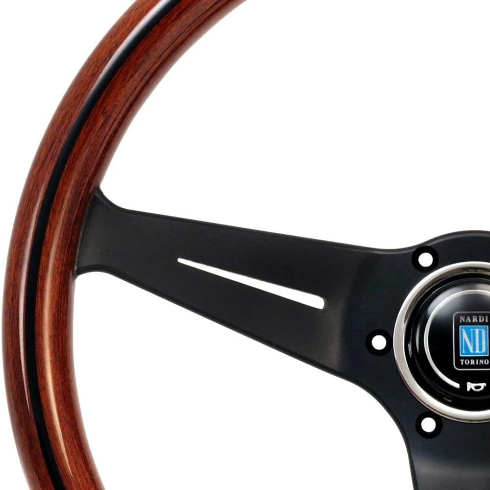 FET NARDI CLASSIC WOOD φ380 Nardi Classic 380mm Steering Wheel Mahogany Wood with Chrome