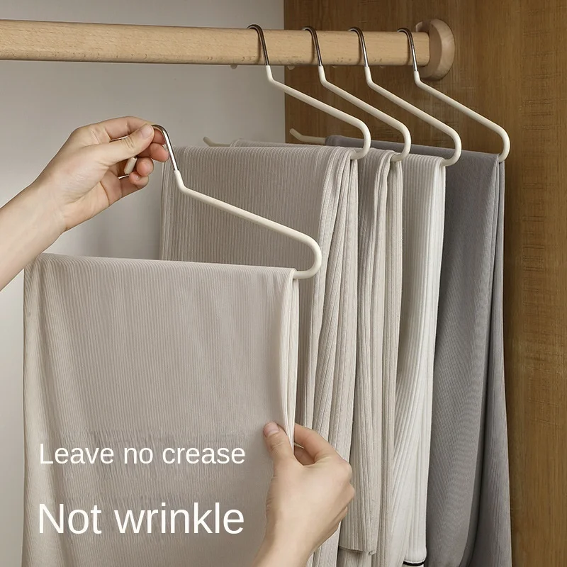 

household non-marking trouser hanger, multi-functional anti-slip goose-shaped Z-shaped pants hanger, wardrobe storage artifact