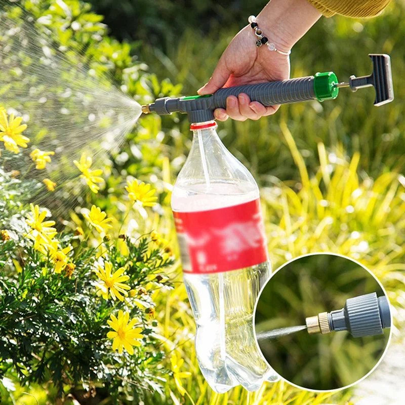 

Manual Sprayer Adjustable Drink Bottle Spray High Pressure Air Pump Garden Watering Tool Supplies Accessories Garden Tool 1PC