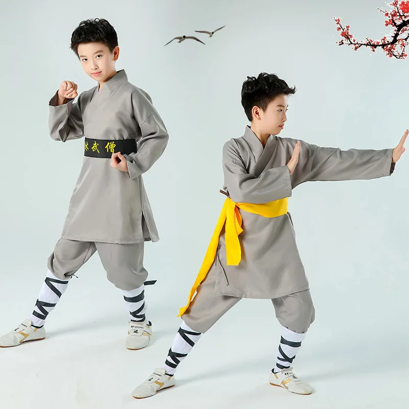Martial arts clothing kids Shaolin Wushu exercise clothes Chinese ethnic wear suit youngster martial arts performance practice costume