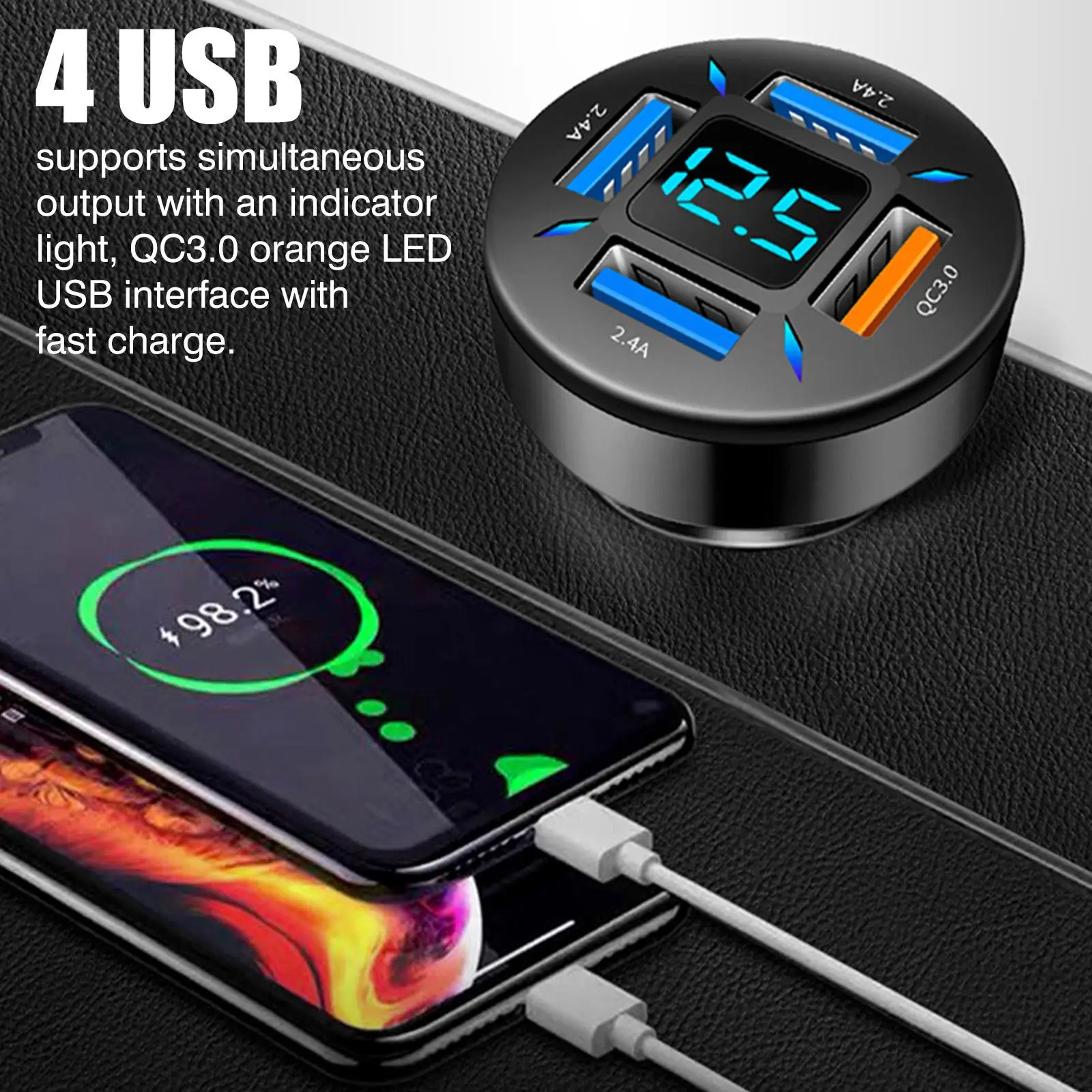 4 Ʈ USB  ڵ  QC3.0 Skoda kodiiq Karoq Mazda CX-5 CX5 CX 5 Toyota Camry
