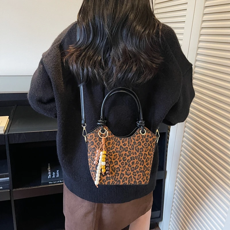 PU Leather Shoulder Bag Versatile Underarm Bag with Pendant Crossbody Bag for Women Work Shopping Travel