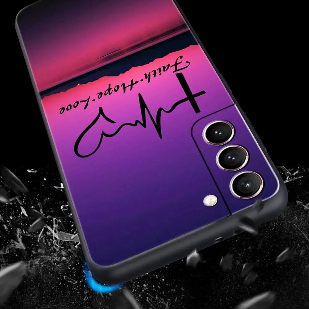 Faith Christian Religious Jesus Clear Phone Case - Black Cover