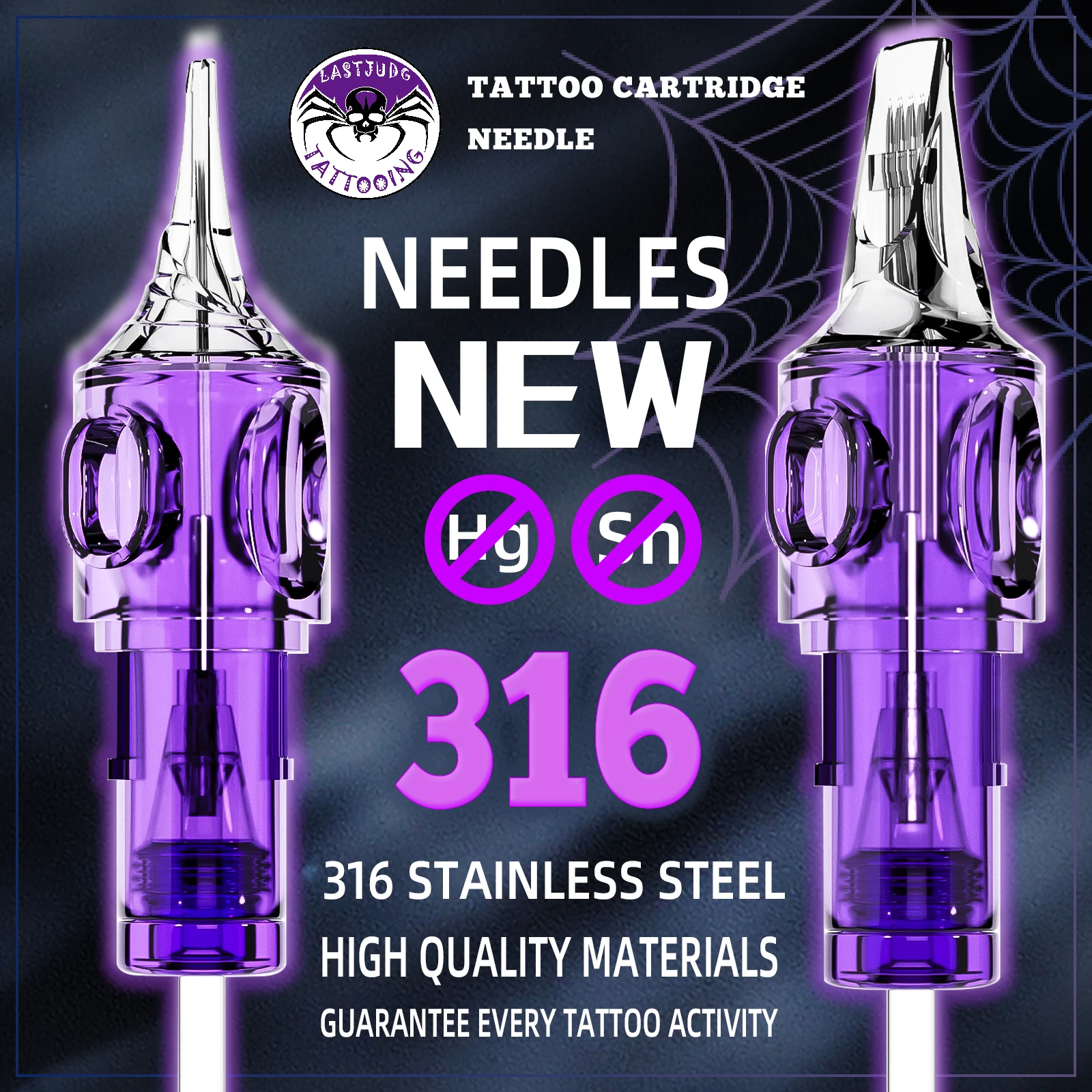 LASTJUDG Tattoo Needles 20PCS Disposable Tattoo Needles RL RS M1 RM Permanent Makeup Tattoo Cartridge Needle For Tattoo Pen 2