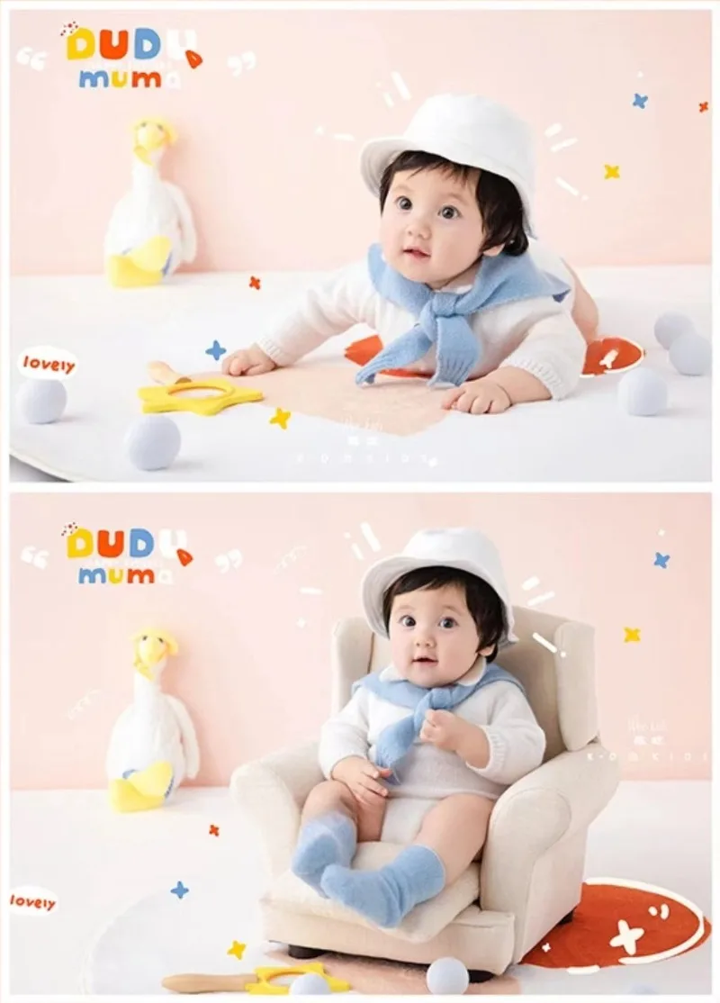 dvotinst-newborn-photography-props-girls-school-outfit-cute-duck-carpet-theme-set-fotografia-studio-photoshoot-photo-props