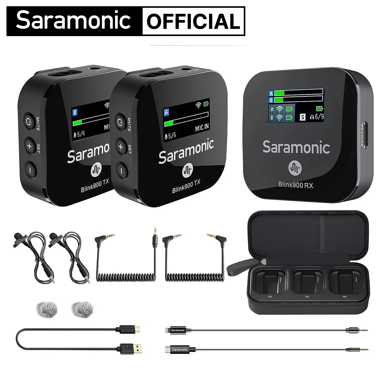 Saramonic-ワイヤレスラベリアマイク,Blink900,b2,iPhone
