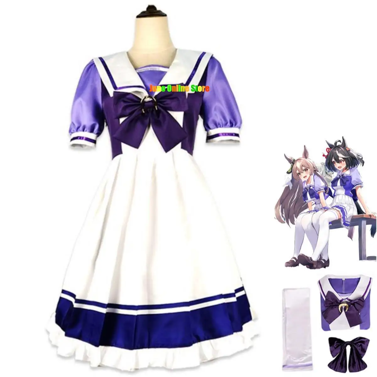 

Anime Game Umamusume: Pretty Derby Special Week Tokai Teio Silence Suzuka Cosplay Costume Training Center Dress School Uniform
