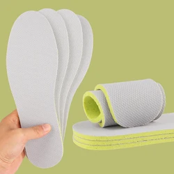 Unisex Soft Shock Absorption Deodorant Sport Shoe Insoles for Breathable Comfort and Support (Grey 2 pairs)