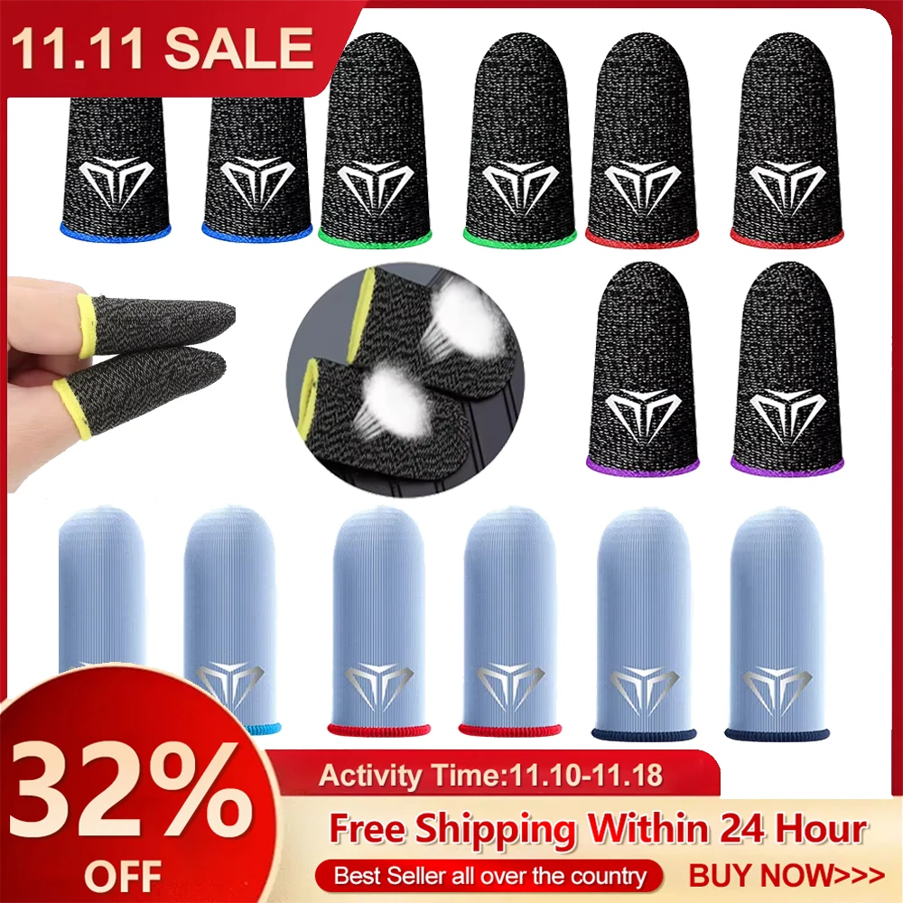 Kitchen Finger Cover Gaming Finger Sleeve Breathable Fingertips For Mobile Games Touch Screen 1/2 Pair