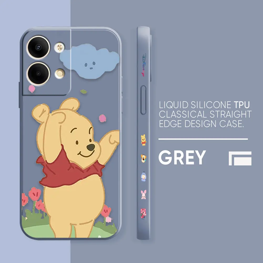thumbnail image 1 of Case For OPPO RENO 8 7 9 6 7SE 5 4 4SE 4 3 4G 5G PRO PLUS Colour Simple Liquid Silicone Case Piglet Winnie the Pooh Bear, 1 of 5