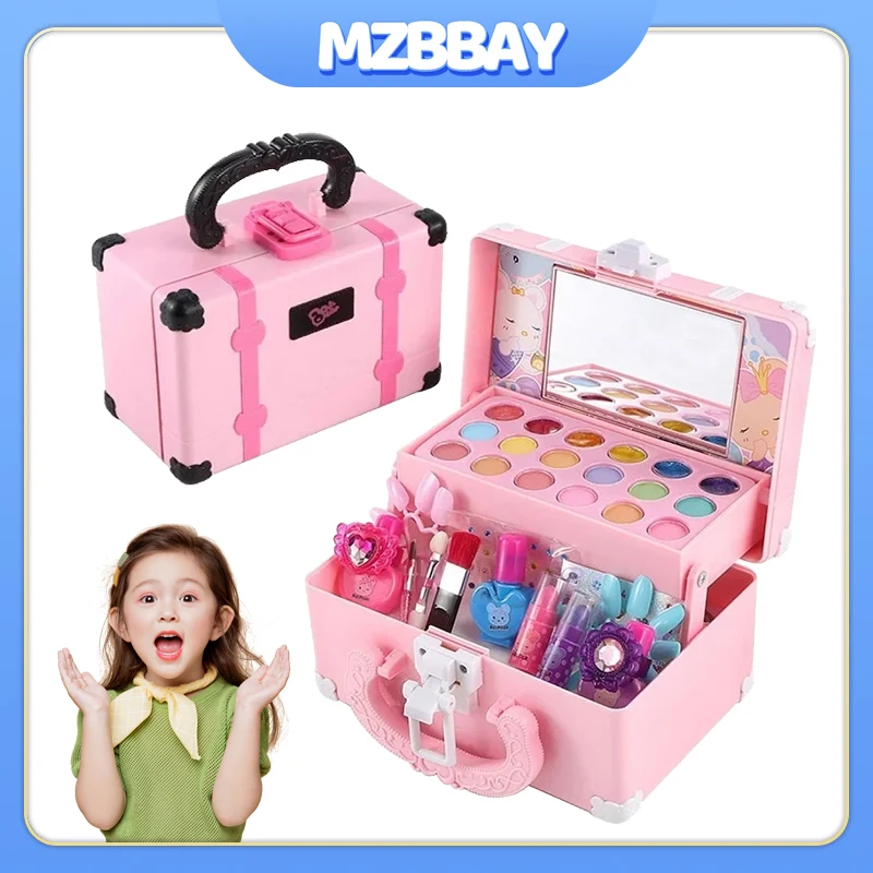 Kids Beauty Toys Girls Princess Make Up Box Play House Toy Kids Imitate Make Up Toys Set Pretending To Play With Beauty Toy Gift