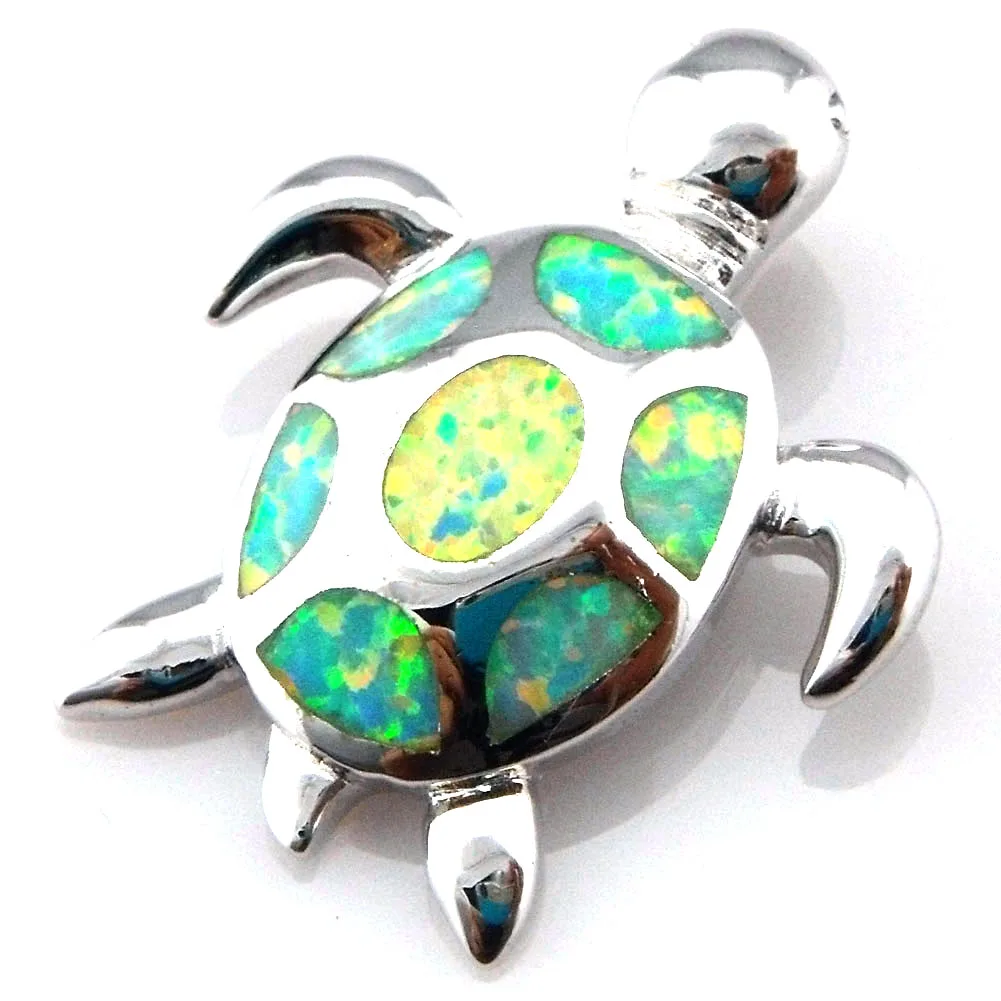 

Модные ювелирные изделия, подвеска из зеленого опала, подвеска в виде черепахи, женские ожерелья