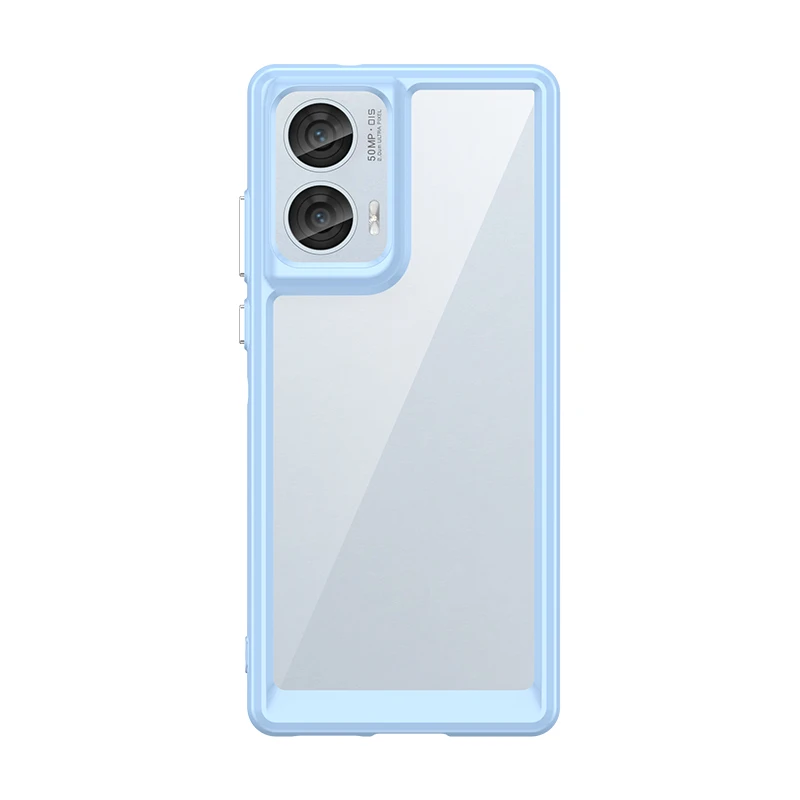Colorful Transparent TPU Protective Case for Motorola Edge 50 Series