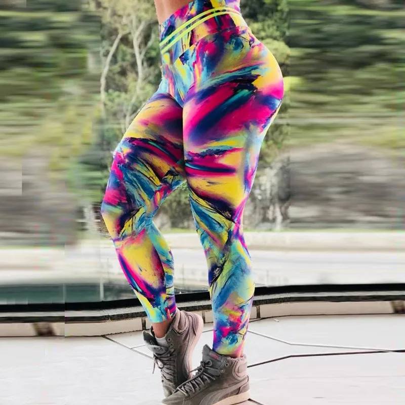 Tie Dye Yoga Pants Gym Sport Leggings Women Seamless High Waist Push Up Tights Scrunch Butt Leggins Female Gym Clothing sports leggings yoga pants